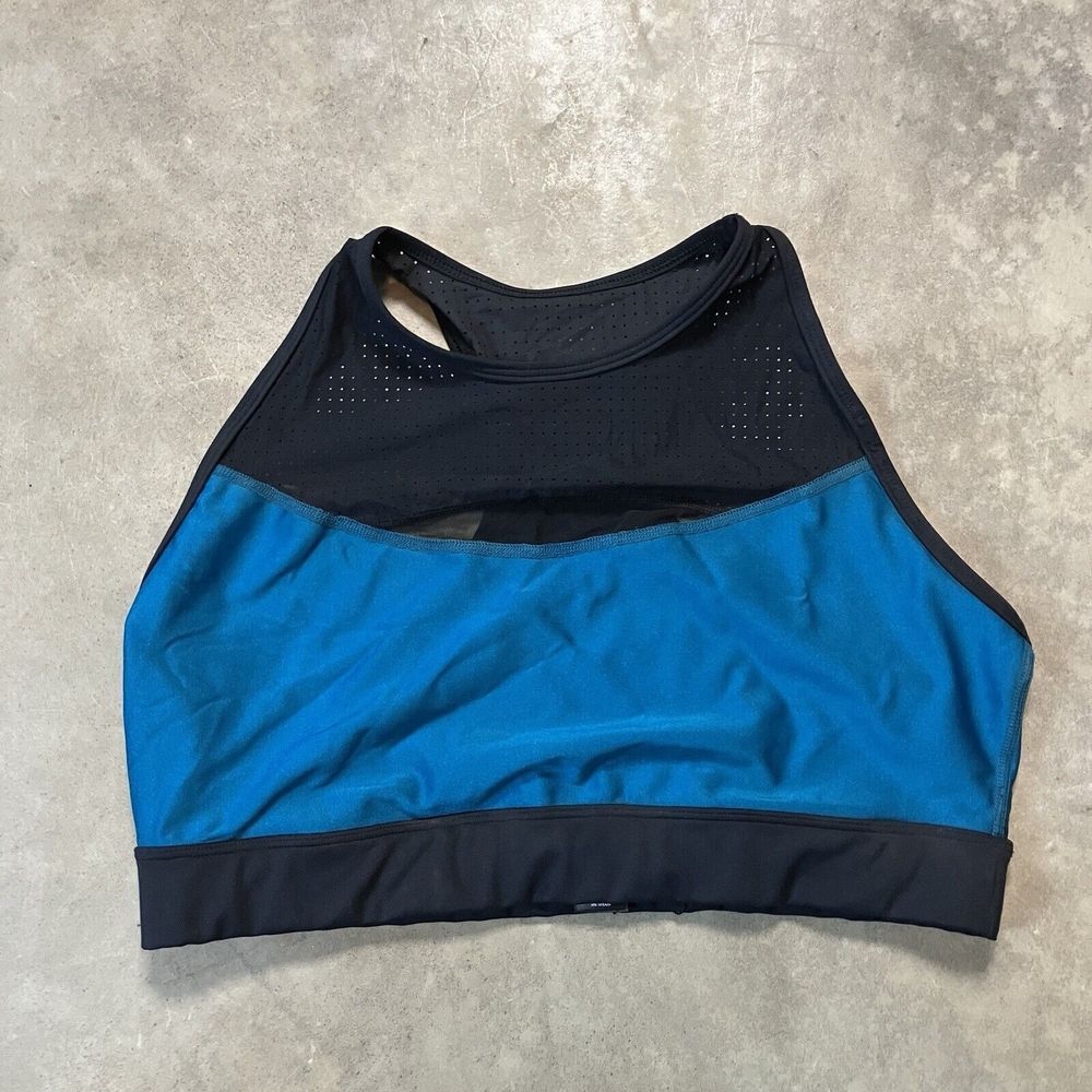 Alala Sports Bra Womens 2X Blue Black Racerback Pullover‎ Breathable